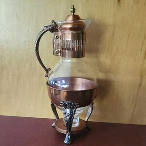 Vintage Princess House Copper and Glass Coffee Carafe